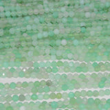 Chrysoprase Faceted Round Beads 3mm