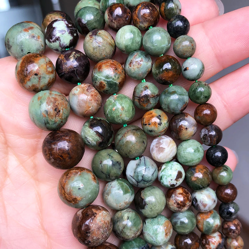 Chrysoprase Green Opal Round Beads for Jewelry Making