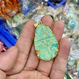 Natural Chrysoprase Stone Pendant Necklace for Woman Gift