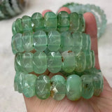 Natural Chrysoprase Stone Beads Bracelet Fine Jewelry Bangle for Women