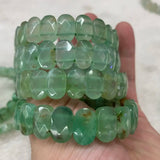 Natural Chrysoprase Stone Beads Bracelet Fine Jewelry Bangle for Women