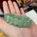 Natural Chrysoprase Stone Beads Bracelet Fine Jewelry Bangle for Women