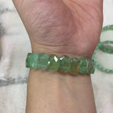 Natural Chrysoprase Stone Beads Bracelet Fine Jewelry Bangle for Women