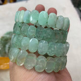 Chrysoprase Stone Beads Bracelet Natural Stone Bangle DIY Jewelry for Woman