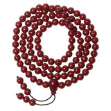 Natural Cinnabar 108 Buddha Beads Bracelet for Men and Women