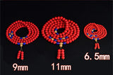 6mm Cinnabar Women Beads Bracelet Lapis Lazuli Multi-layer Bangle