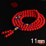 6mm Cinnabar Women Beads Bracelet Lapis Lazuli Multi-layer Bangle