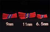 6mm Cinnabar Women Beads Bracelet Lapis Lazuli Multi-layer Bangle