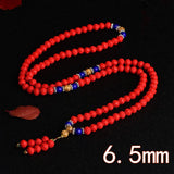 6mm Cinnabar Women Beads Bracelet Lapis Lazuli Multi-layer Bangle
