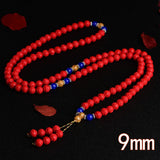 6mm Cinnabar Women Beads Bracelet Lapis Lazuli Multi-layer Bangle