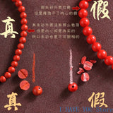 Natural Cinnabar Bracelet 4mm Bead Lucky Fortune Tai Sui Gift