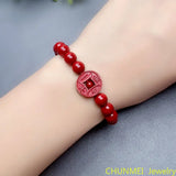 Natural Cinnabar Bracelet for Men and Women