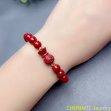 Natural Cinnabar Bracelet for Men and Women