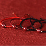 Cinnabar Crystal Red Woven Bracelets for Women Men