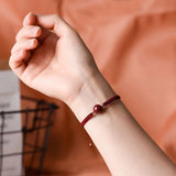 Cinnabar Crystal Red Woven Bracelets for Women Men