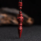 Cinnabar Vajra Monster Subduing Club Pendant