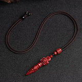 Cinnabar Vajra Monster Subduing Club Pendant