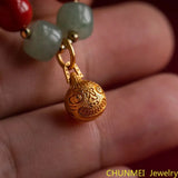 Natural Cinnabar Brass Amulet Bracelet Women's Bracelet Jewelry