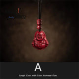 Cinnabar Purple Maitreya Buddha Pendant Fine Jewelry Charms Amulets