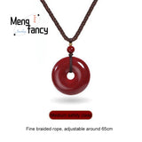 Cinnabar Purple Sand Safe Buckle Pendant Wedding Souvenir Engraver Fine Jewelry