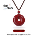 Cinnabar Purple Sand Safe Buckle Pendant Wedding Souvenir Engraver Fine Jewelry