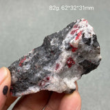 Natural Cinnabar stone Red Healing Reiki Crystal