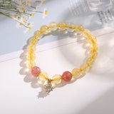 Citrine Bracelet for Women Beaded Jewelry Natural Stone Beads Health Protection