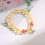 Citrine Bracelet for Women Beaded Jewelry Natural Stone Beads Health Protection