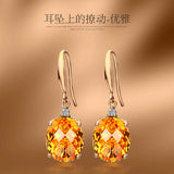 Natural Citrine 14K Yellow Drop Earrings for Women