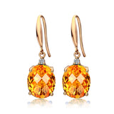 Natural Citrine 14K Yellow Drop Earrings for Women