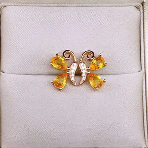 Natural Citrine 925 Sterling Silver Stud Earrings S925