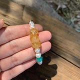 Natural Citrine Amazonite Bracelet Stone Irregular Jewelry