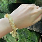 Natural Citrine Bracelet Yellow Stone Irregular Jewelry GEM Beads