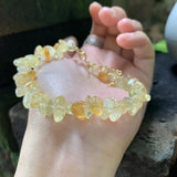 Natural Citrine Bracelet Yellow Stone Irregular Jewelry GEM Beads
