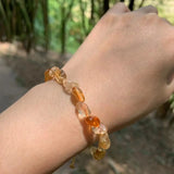 Natural Citrine Bracelet Irregular Stone Jewelry GEM Beads