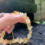 Natural Citrine Bracelet Yellow Stone Irregular Jewelry GEM Beads