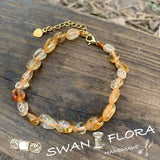 Natural Citrine Bracelet Irregular Stone Jewelry GEM Beads