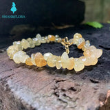 Natural Citrine Bracelet Yellow Stone Irregular Jewelry GEM Beads