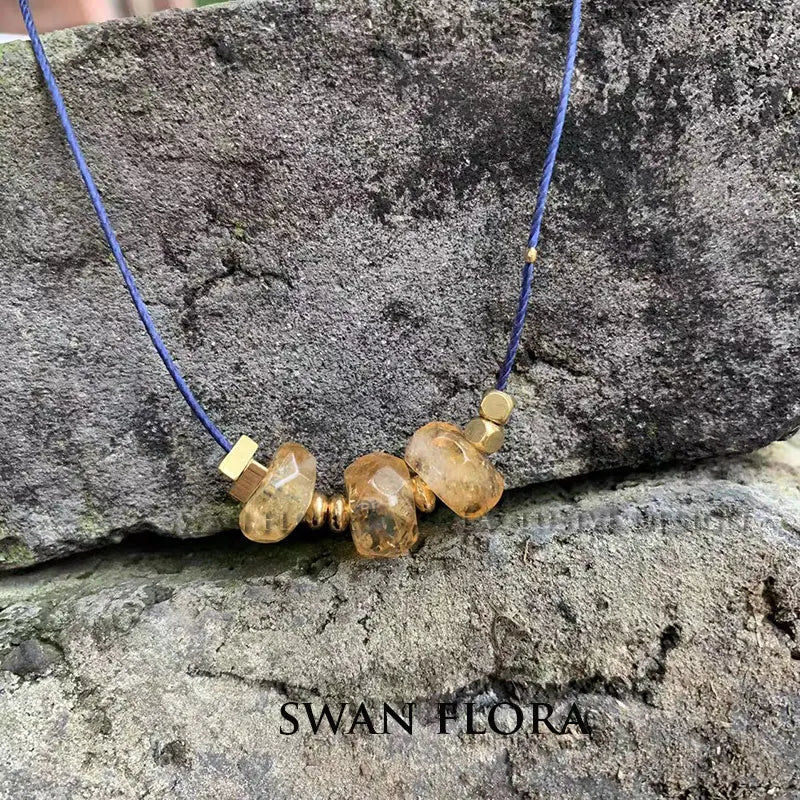 Citrine Choker Necklace Women High Jewelry