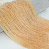 Natural Citrine Faceted Round Beads 2.7mm Selected