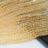 Natural Citrine Faceted Round Beads 2.7mm Selected