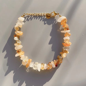Natural Citrine Gravel Bracelet for Women