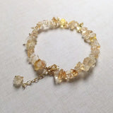 Natural Citrine Gravel Bracelet Quartz Crystal Stone