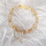 Natural Citrine Gravel Bracelet Quartz Crystal Stone