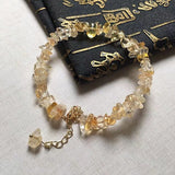 Natural Citrine Gravel Bracelet Quartz Crystal Stone