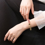 Natural Citrine Green Ghost Crystal Bracelet Female S925 Silver Electroplating