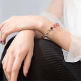 Natural Citrine Green Ghost Crystal Bracelet Female S925 Silver Electroplating