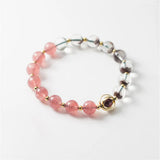 Natural Citrine Green Ghost Crystal Bracelet Female S925 Silver Electroplating