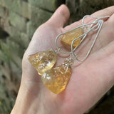 Natural Citrine Pendant Necklace Gemstone Women High Jewelry Irregular