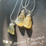 Natural Citrine Pendant Necklace Gemstone Women High Jewelry Irregular